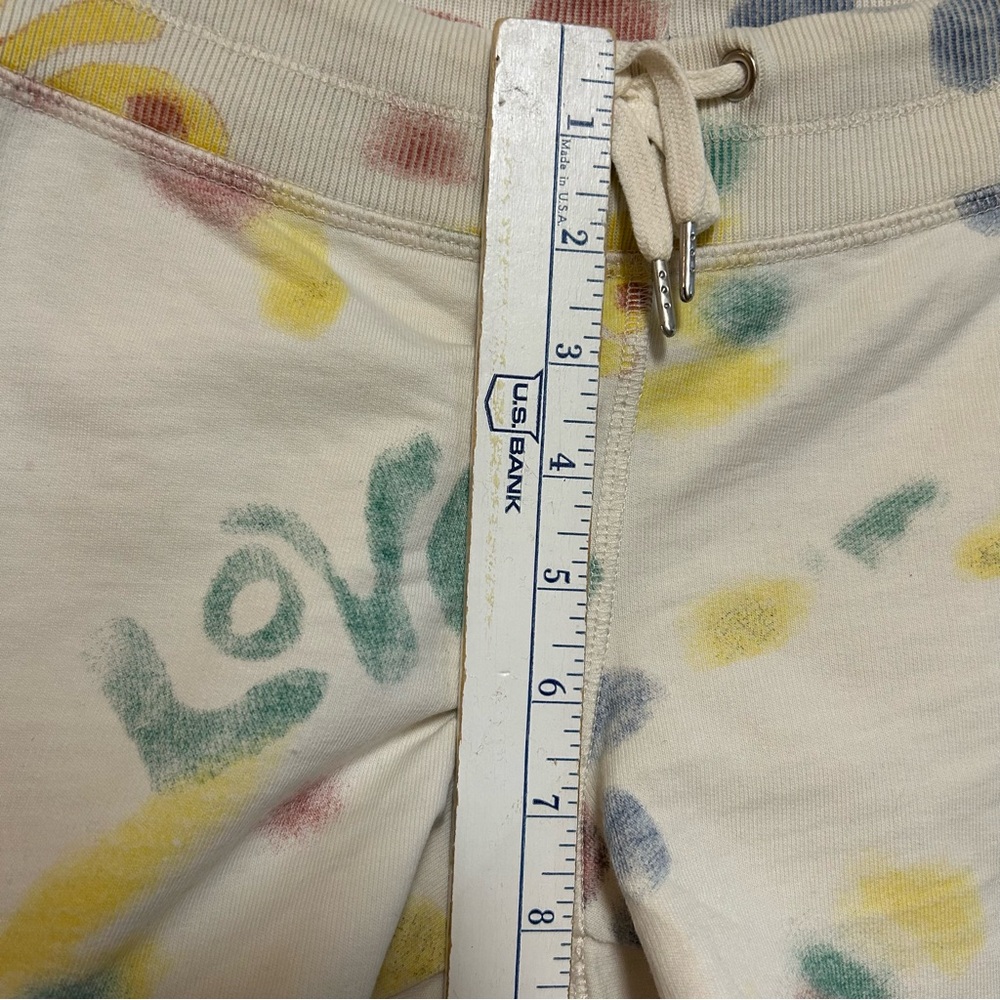 Lucky brand XS sweatpant hot shorts low rise‎ hippie peace love print Y2K boho - Picture 10 of 13